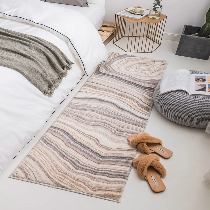Blown sands geometric long size runner rug soft touch shaggy bedside carpet decoration ground mat | Дом и сад