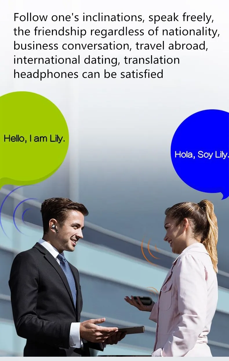 Bluetooth-гарнитура умные наушники с мгновенным переводом Bluetooth 5 0 наушники-вкладыши |