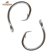 hyaena 100pcs 39960 stainless steel fishing hooks big game fish tuna circle bait fishhooks size 80 150
