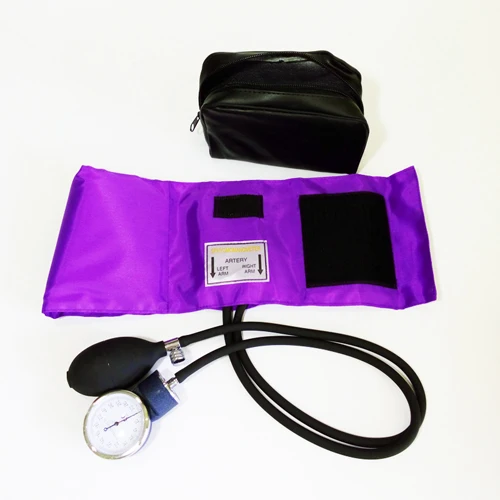 Without Stethoscope Фиолетовый цвет тонометр BP манжета стетоскоп анероидный Сфигмоманометр с стетоскопом - Цвет: Without Stethoscope