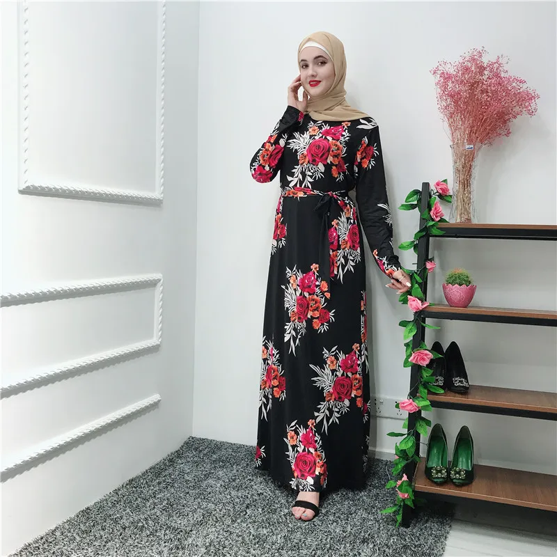 Женское хиджаб платье черное абайя марокканский Дубай Турция Кафтан Турецкая