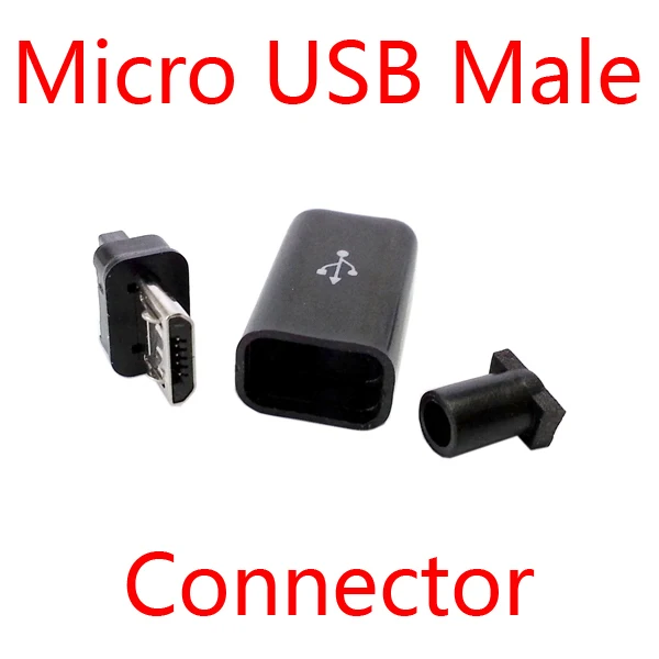 4 х контактный разъем в сборе с Micro USB типа B сделай сам|Компьютерные кабели и