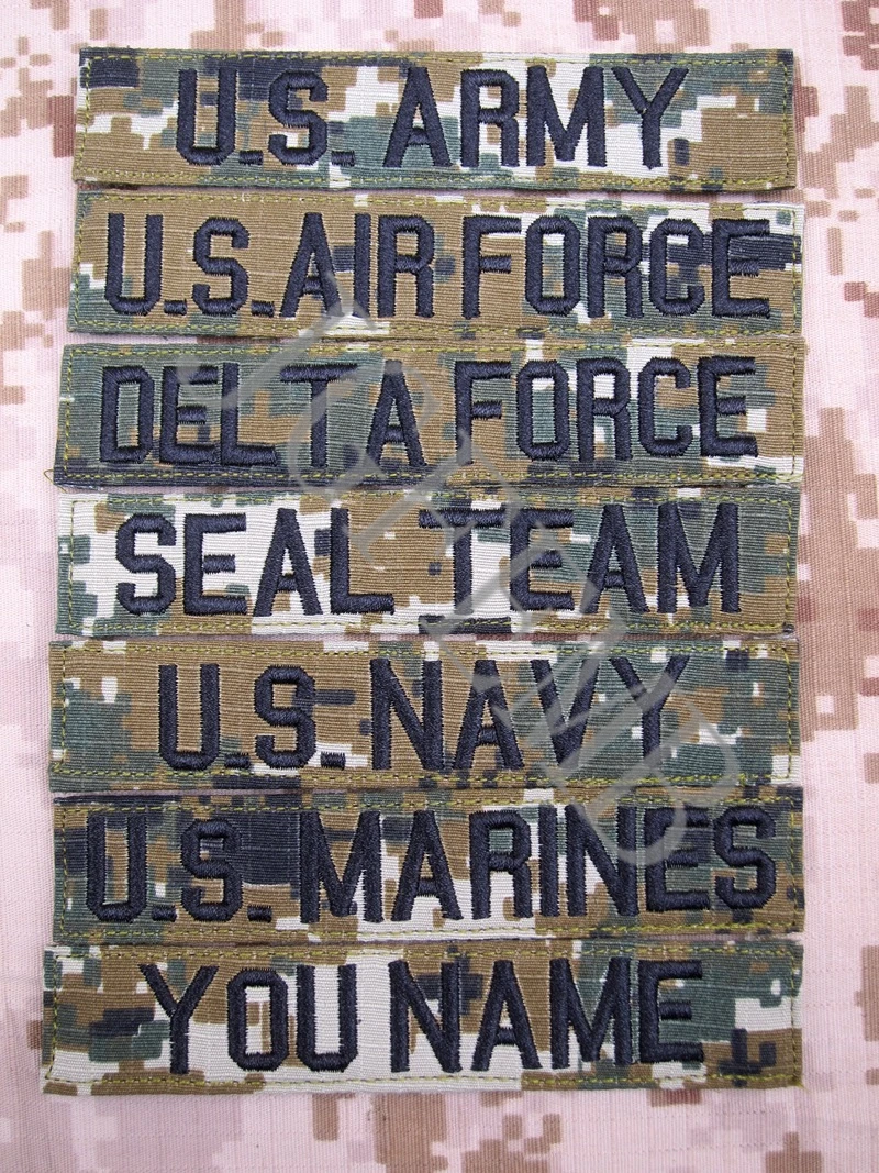 Цифровые лесные накладки с именем на заказ нагрудные тактические военные
