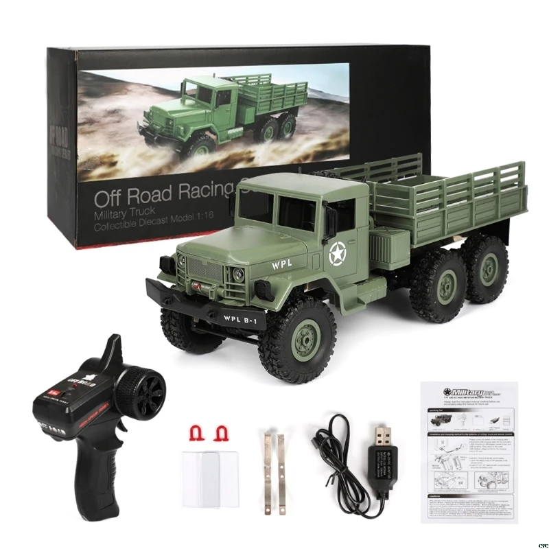 2019 Новый WPL B16 RC военный комплект с грузовиком 4WD 1/16 внедорожного гусеничного