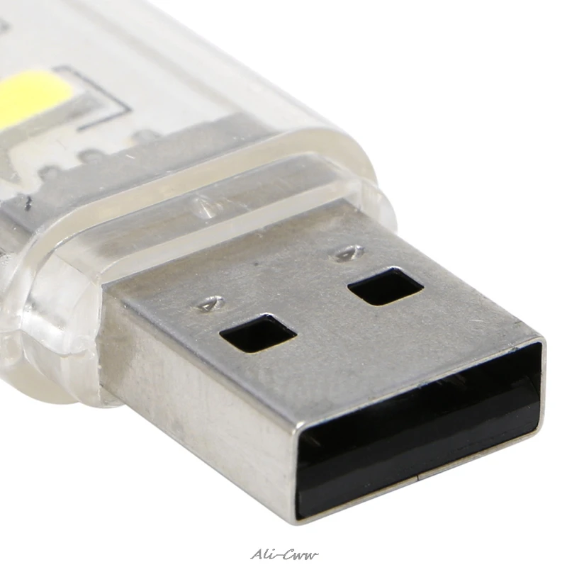 Портативный брелок 3 светодиодный белый ночник USB U диск лампа с крышкой яркий