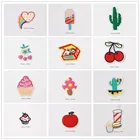 Нашивки для пирожных вишневого яблока, патчи для обуви с вышивкой, Аппликации сделай сам, аксессуары для одежды, патчи для одежды тканевые нашивки BU161