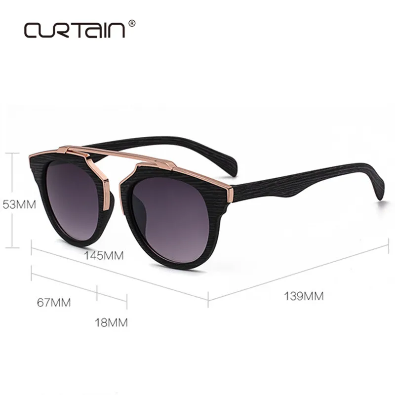 Солнцезащитные очки с текстурой древесины для мужчин и женщин зеркальные