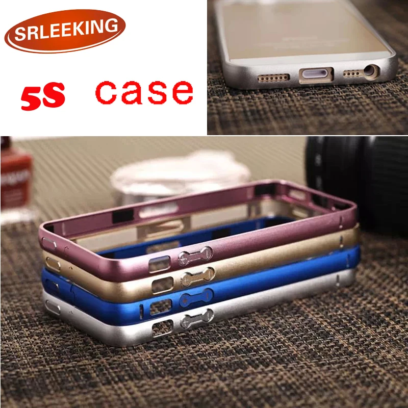 SRLEEKING Чехлы для iPhone 5 0 7 мм ультра роскошный чехол алюминий + акриловые аксессуары