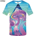 Забавные футболки, психоделическая футболка, мужская одежда из аниме с рисунком грибов, геометрические футболки, футболки с 3d-граффити, футболки с принтом Харадзюку, Cas