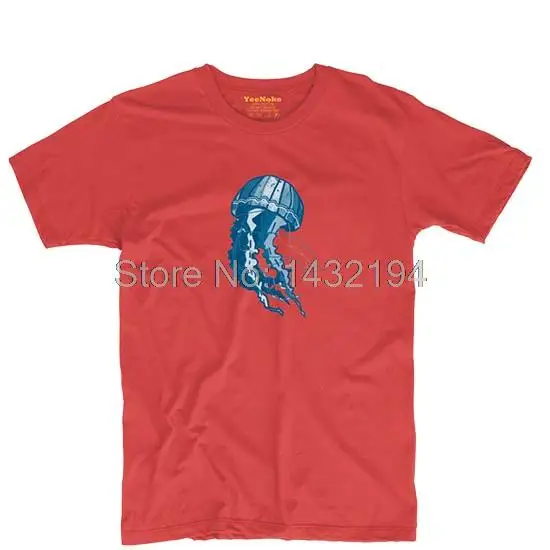 When Diver Meet Huge Jellyfish Mens &amp Womens Trendy T Shirt Comfortable | Мужская одежда