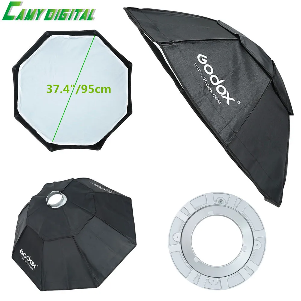 Godox BW95 Студия флэш аксессуары Octagon Softbox 37 4 &quot/95 см Bowens крепление для студии Strobe