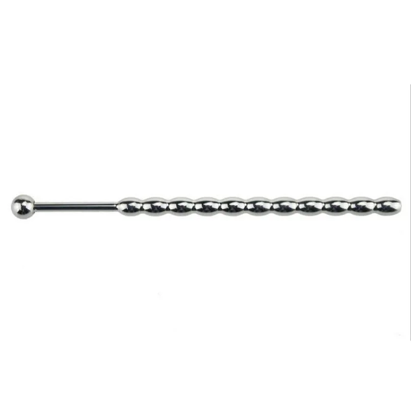 

157*8mm Metal Beads Penis Plug Stainless Steel Urethral Catheter Urethra Dilation Sounding Sex Toy CBT Toy Male Masturbation