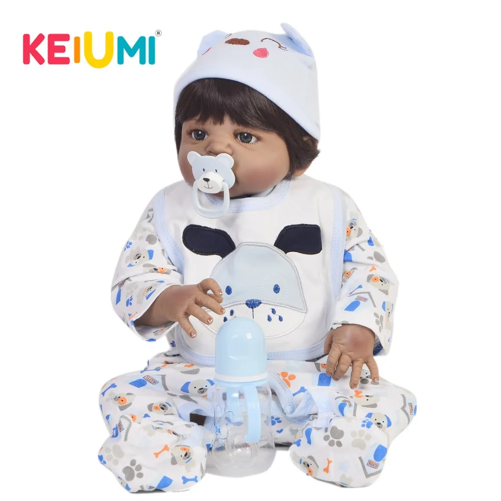 KEIUMI 23 дюйма модная кукла реборн 57 см полное тело силиконовый реалистичный