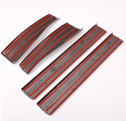 

4 x Black and Silver Door Sill Protect Plate Trim For Mercedes Benz A B CLA GLA Class W176 W246 W117 C117 X156 Car Accessories