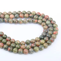 natural stone beads unakite stone 4681012mm fashion jewelry loose beads for jewelry making necklace diy bracelet