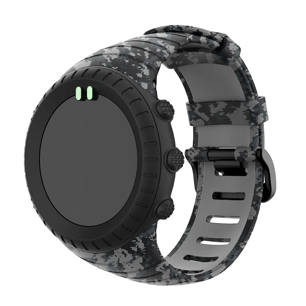 Модный Камуфляжный мягкий силиконовый спортивный ремешок для Suunto Core Смарт-часы быстрая замена Браслет дышащий ремешок