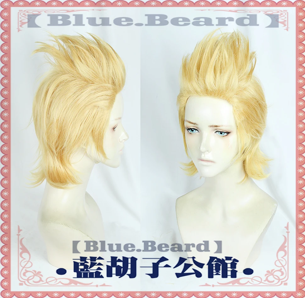 

Anime High Qualtiy Mirio Toogata Golden Short Cosplay Boku no Academia Cosplay Wigs Role Play My Hero Academia Hair + Wig Cap