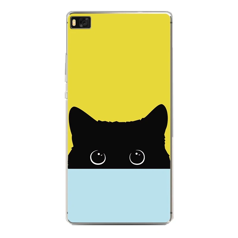 Cartoon Cat Soft Clear TPU Phone Case For huawei P10plus P8 P9lite honor 3c 4c 6a 7 8 9 5c Coque Cute Dog Cover Free Shipping | Мобильные