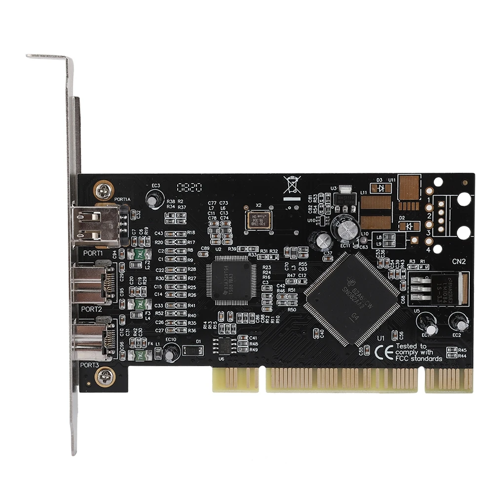 PCI 3 port Firewire 800 1394 b/a (2B1A) Карта видеозахвата Мбит/с контроллер карта адаптер