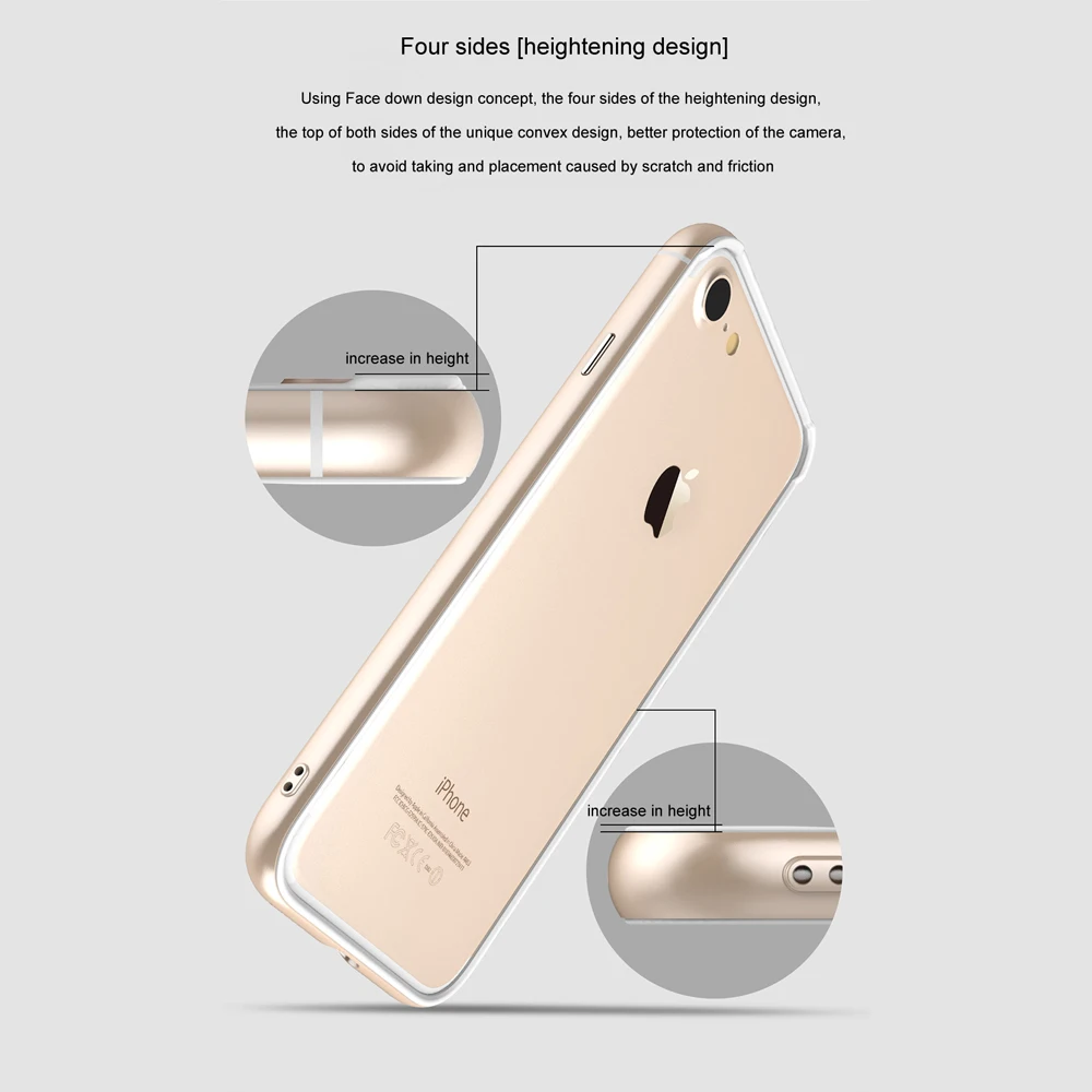 TOTU бампер для iPhone 8 7 Plus раскладной; Мягкий ТПУ PC чехол для iPhone 7 7 плюс Чехол Ультра тонкий Hybird телефон основа Capinhas