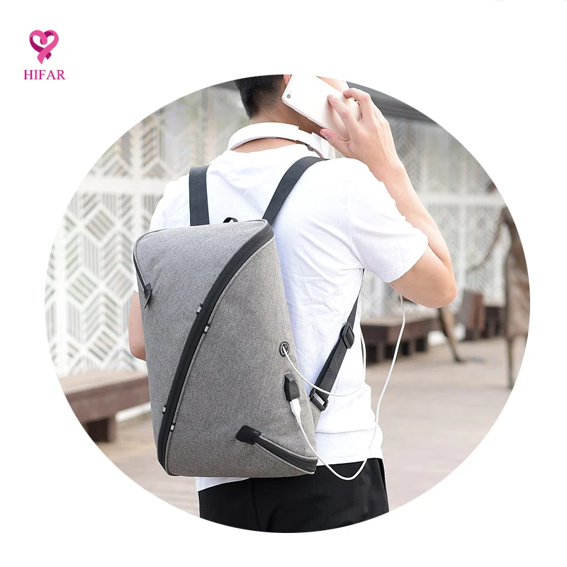 New men's bag USB charging backpack business solid color computer 360 degree one forming split storage anti-theft | Багаж и сумки