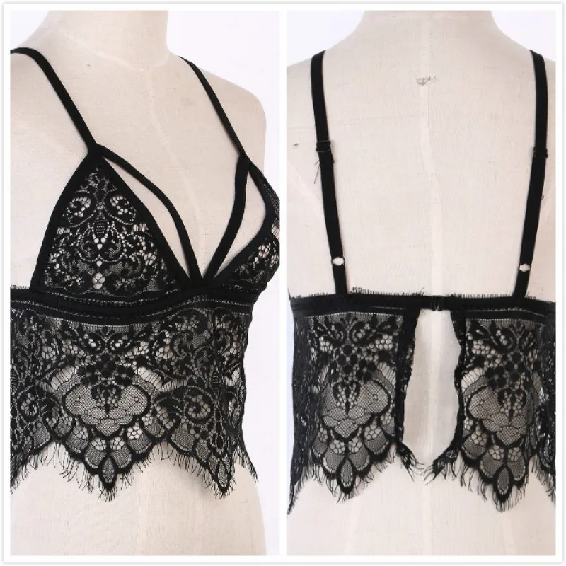 Новый женский укороченный топ кружевной бюстгальтер без косточек