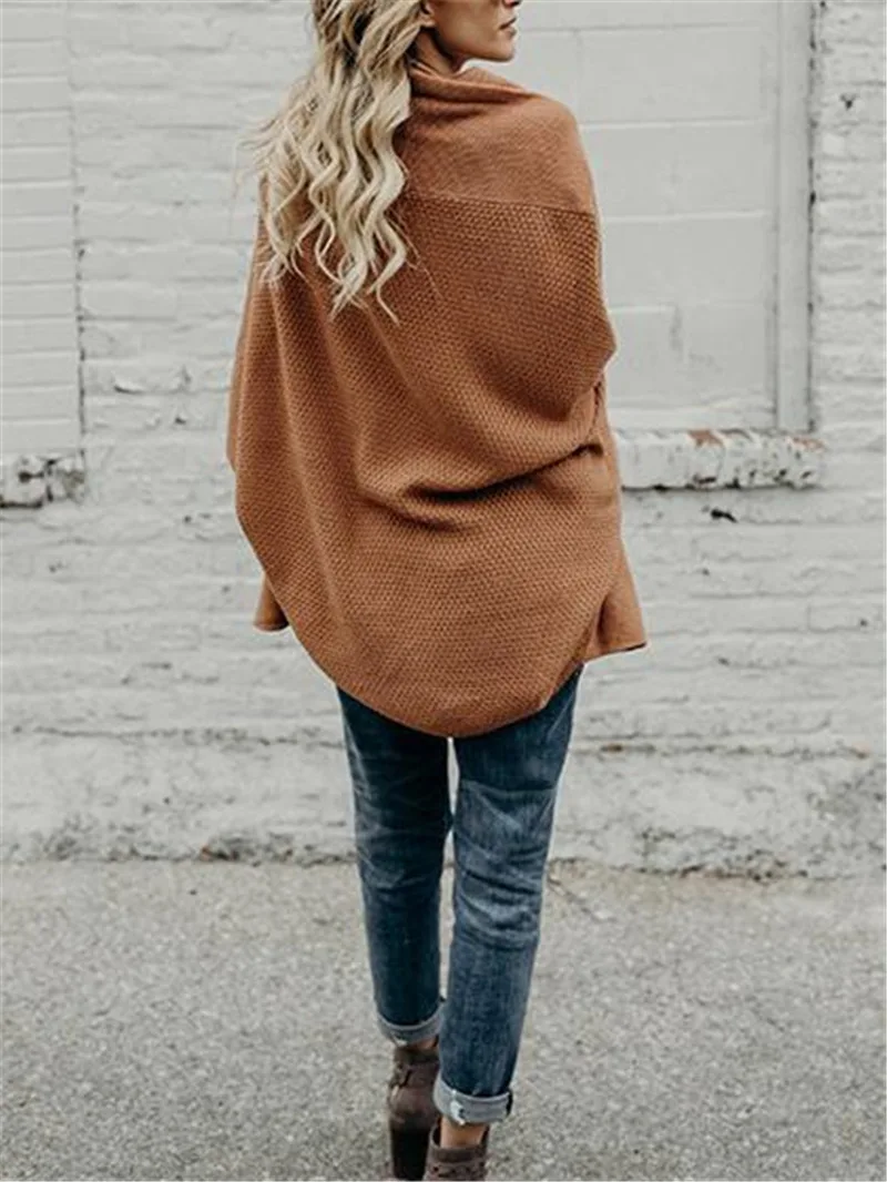 

AIUXJK Fashion Cardigans Women 2019 Autumn Winter Warm Knitted Batwing Sleeve Long Knitted Sweater Coat Female Casual Cardigan
