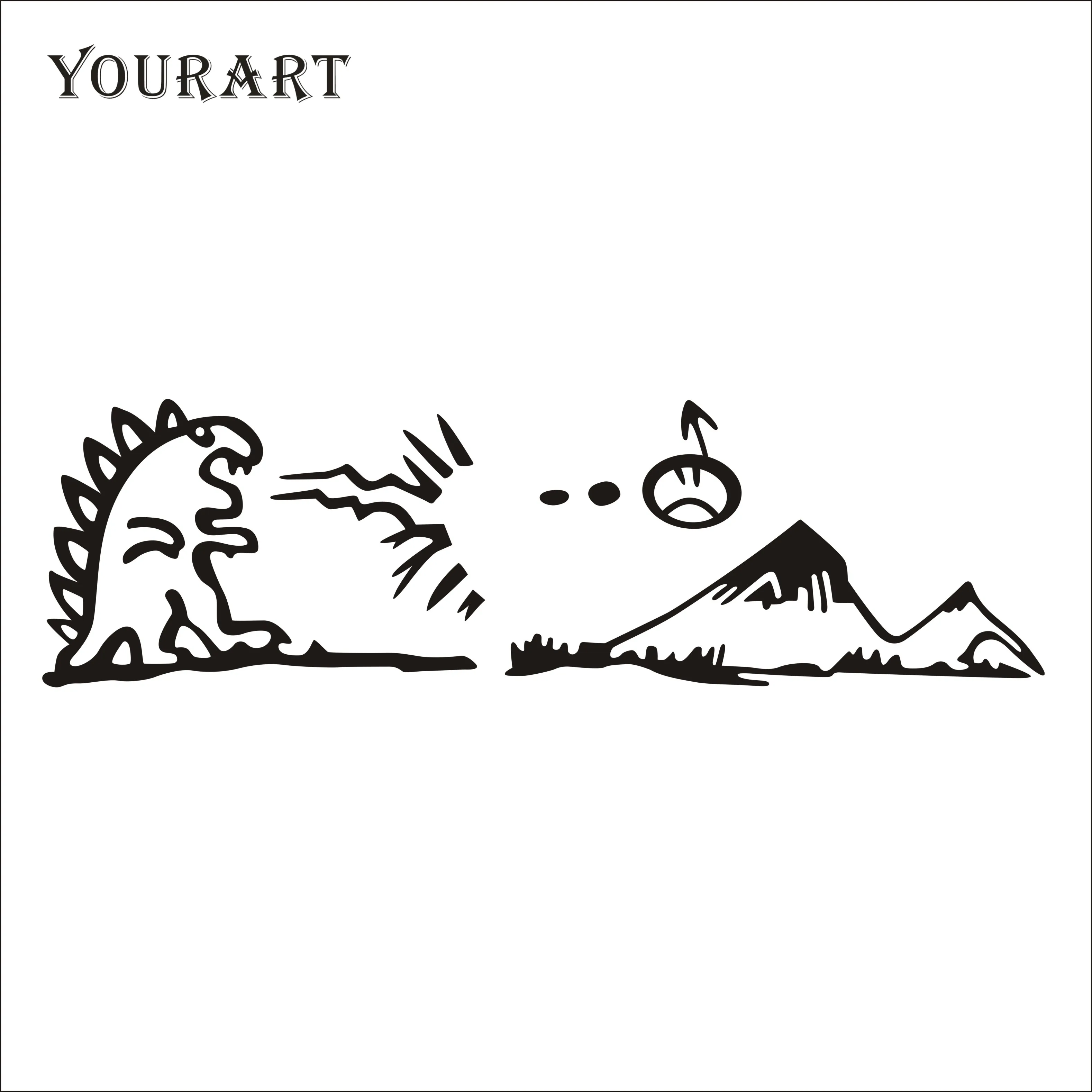 Виниловая наклейка для автомобиля YOUART с изображением Лев файтинг монстром s на