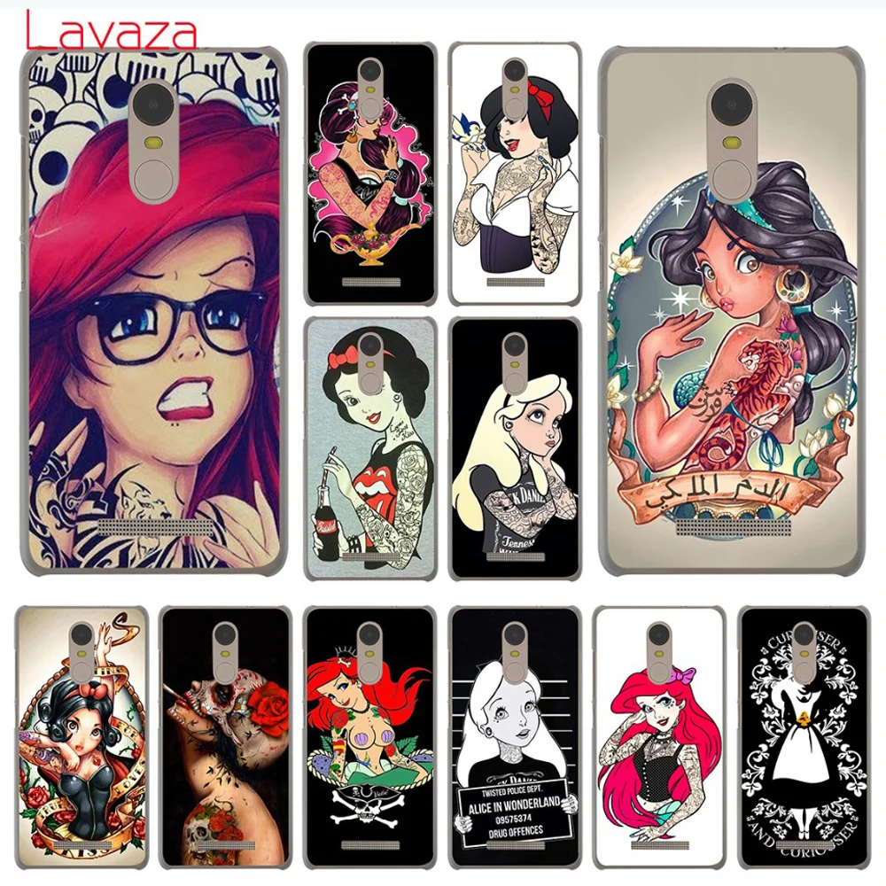 Твердый чехол для телефона Lavaza Tattooed Alice Ariel Jasmine Xiaomi Redmi 8A 7A 6A 5A K20 Note 8 8T 7 5 6 Pro 4 4X|case for