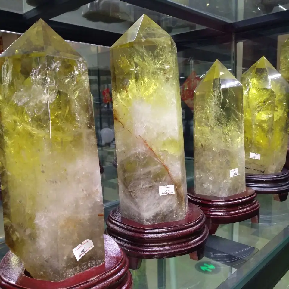 Натуральный дымчатый цитрин кварцевый хрусталь Obelisk палочка точечное исцеление +