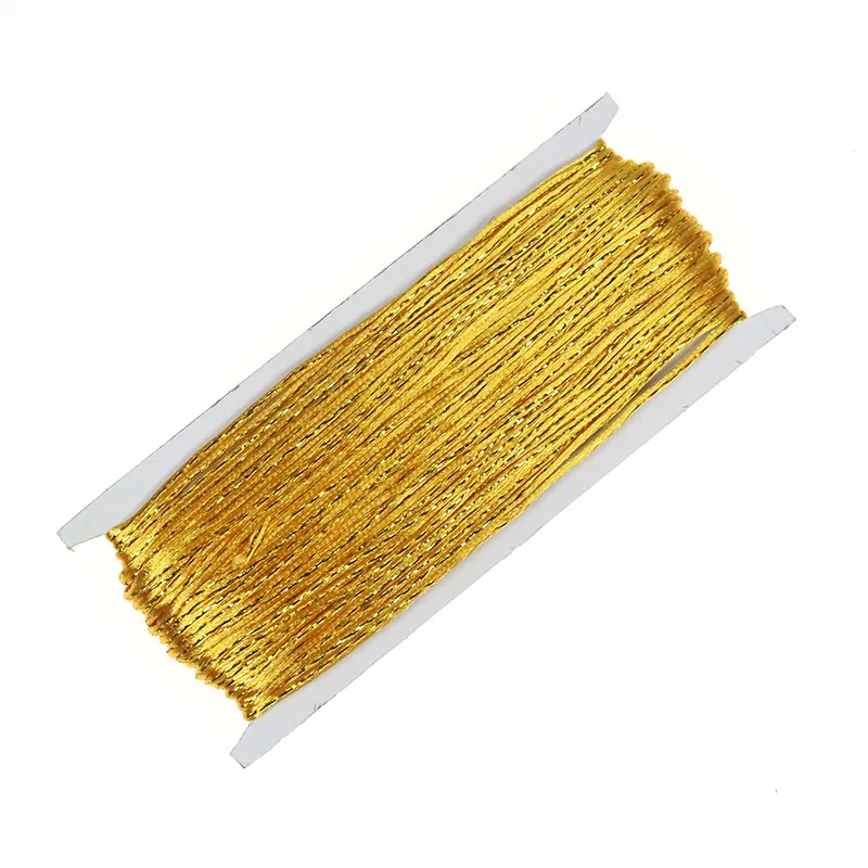 yellow -gold wire 20 цветов 30 ярдов/лот шнур из сутажа 3 мм нейлон веревочные шнуры с шипами Золото/серебро проволока сутажная нить для DIY Изготовление, поиск ювелирных изделий - Цвет: yellow -gold wire