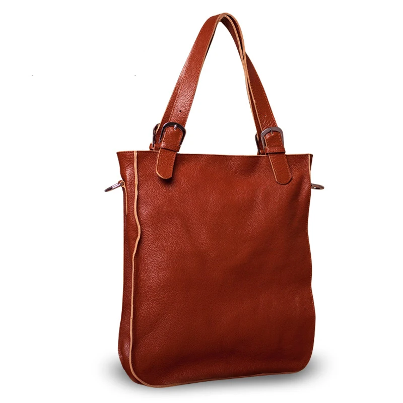 Fashion genuine Leather Handbag Women Shoulder Bag Ladies Simple Luxury Handbags Large Casual Messenger | Багаж и сумки