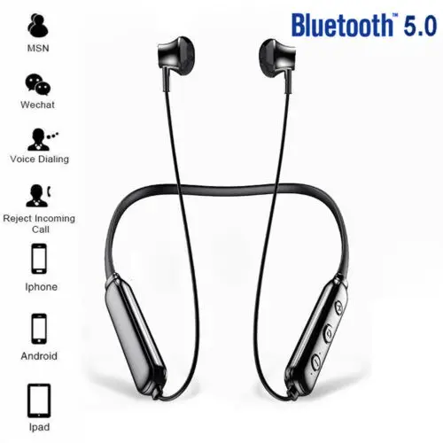 Магнитная bluetooth-гарнитура с креплением на шею беспроводные Bluetooth 5 0 стерео