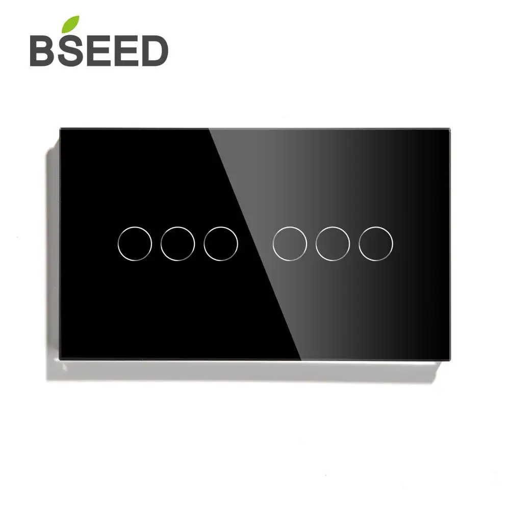 Сенсорный выключатель Bseed двойной 3 клавиши 1 канал 2 канала настенный цвета