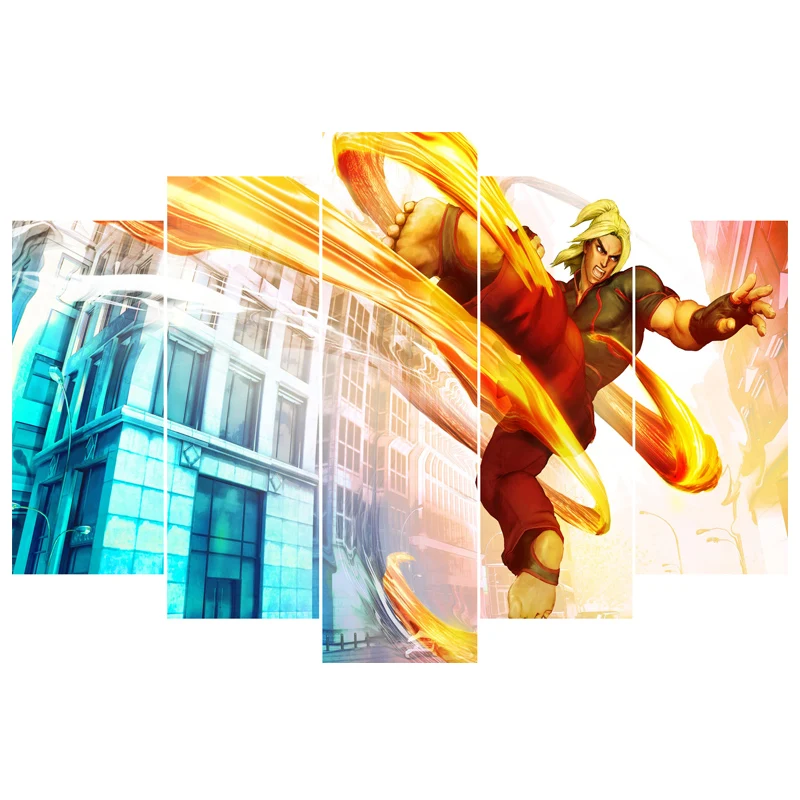 Promotion Hot Sale 5 Pieces Game Poster HD Canvas Spray Printing Home Decoration Paintings Unframed Dropshipping | Дом и сад