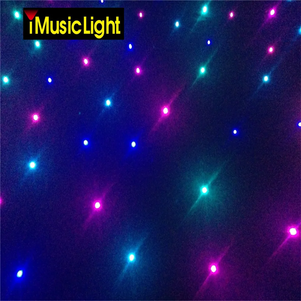 Огнестойкий RGB 3in1DJ фон 6 м x 8 со светодиодной подсветкой и драпировкой|led starcloth|led