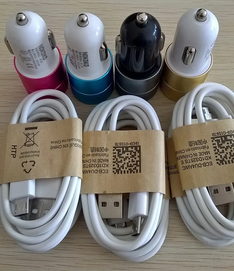 Мини USB 2.1A автомобильное зарядное устройство для телефона + Кабель micro usb
