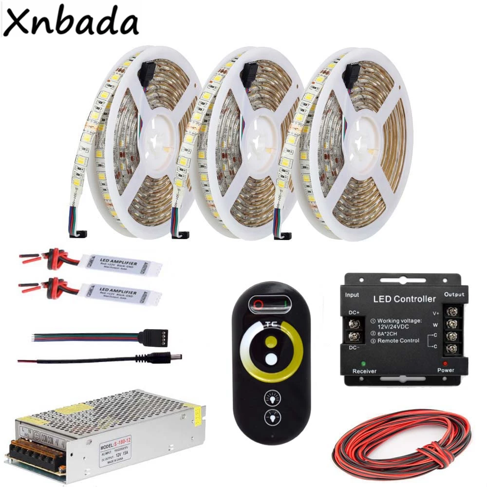 5 ~ 20 м SMD5050 Светодиодная лента цвет Temprature гибкий свет пульт дистанционного RF CCT Led