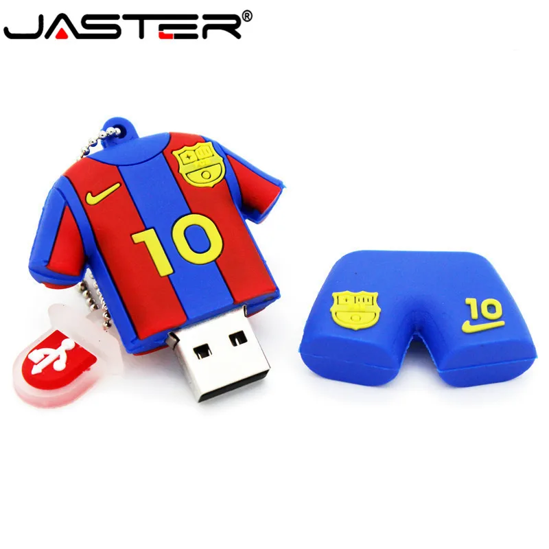 JASTER Барселона Месси 32 Гб 2,0 usb флеш-накопитель футбольный игрок модель Джерси ручка-накопитель карта памяти 4 ГБ 8 ГБ 16 ГБ Флешка u диск