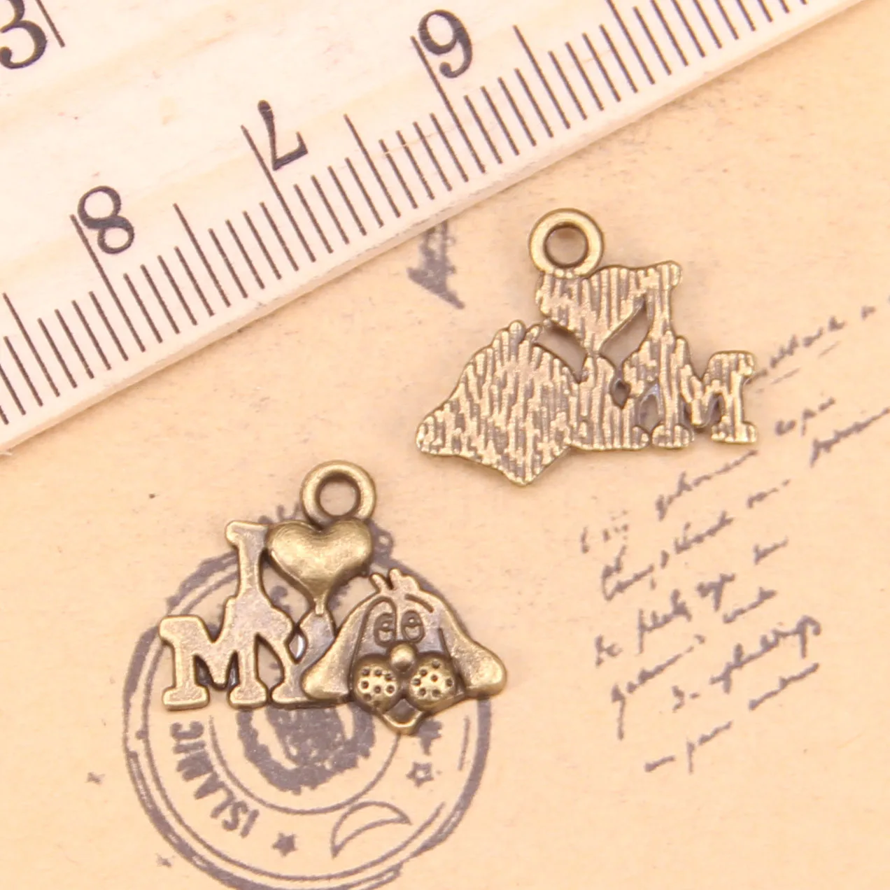120pcs Jewelry Charms I love my dog 17mm Antique Silver Plated Pendants Making DIY Handmade Tibetan | Украшения и аксессуары