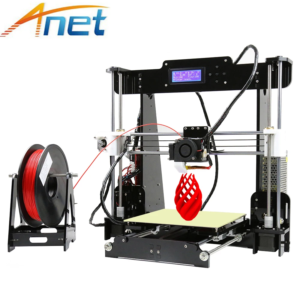 Anet A8 A6 Autolevel 3d принтер большой размер печати легко собрать Reprap Prusa i3 DIY комплект с PLA