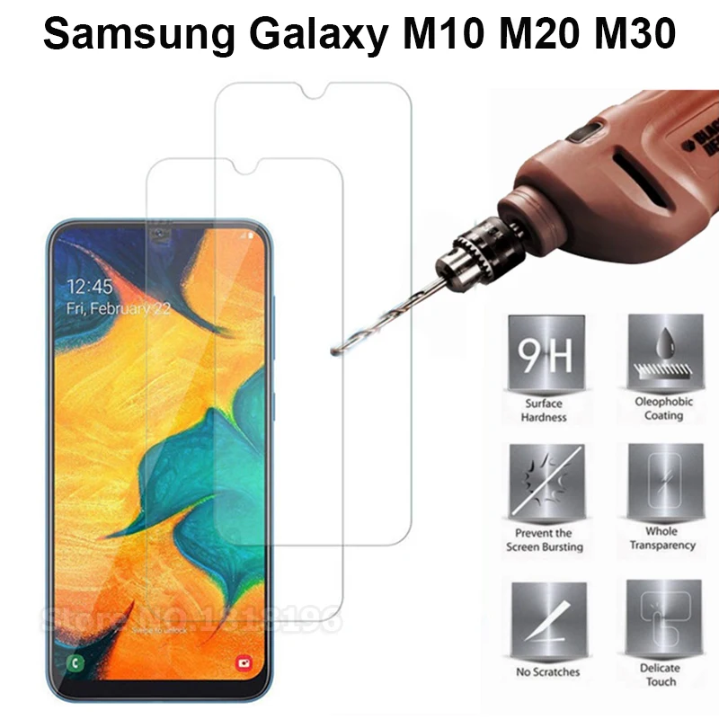 

2 шт. закаленное стекло для Samsung Galaxy M10 SM-M105F M30 A30 A 30 A305 A305F SM-A305F M20 стеклянная Защитная пленка для экрана