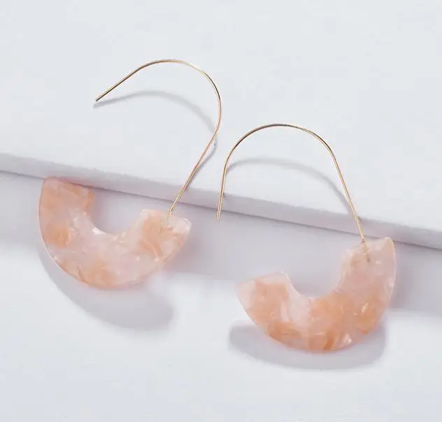 LUNA CHIAO,, модные серьги, Boho, леопардовая черепаха, раковина, Большой Крючок, акриловые серьги, висячие серьги