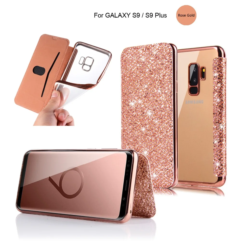 Чехол для Samsung Galaxy S10 роскошный блестящий кожаный чехол с откидной крышкой S8 S9 Plus E