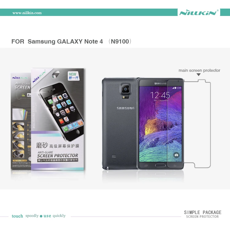 2 шт./лот Защитная пленка для экрана Samsung GALAXY Note 4(N9100) NILLKIN матовая или