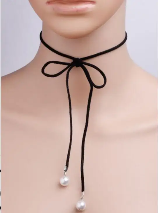 

10 Styles Stretch Tattoo Black Lace Velvet Chocolate Necklace punk Retro Gothic Elastic for women girl