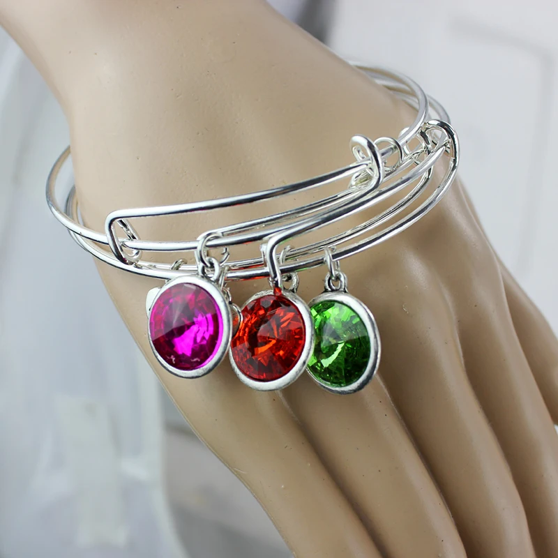 Модные хрусталь камень браслет для женщин 2021 серебро Цвет Расширяемый Провода