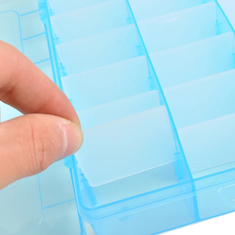 Essential 4 Colors Plastic Divided Storage Box 24 Grid Jewelry Rhinestone Rings Nail Art Tips Decoration Compartment | Дом и сад