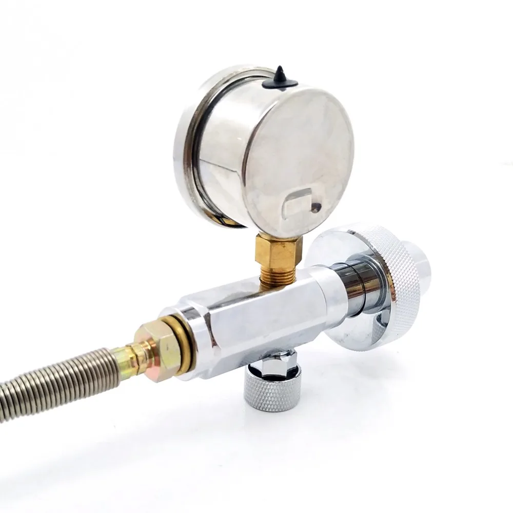 Пейнтбол PCP заполняющая станция 300 бар/4500psi Din G5/" зарядный адаптер w/10" стальной плетеный шланг/2" пружинный армированный шланг