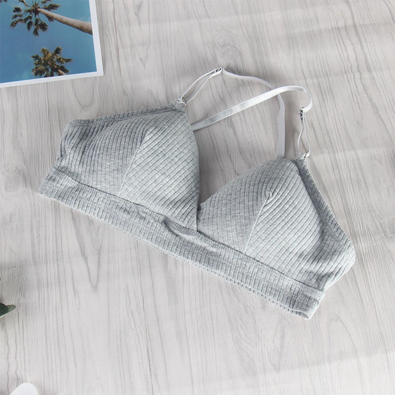Серый CMENIN, модное женское нижнее белье, женские бюстгальтеры на бретельках, топы, облегающие грудь, бандо, топы, нижнее белье, черное, белое, сексуальное, летнее, B0079 - Цвет: Серый